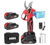 Anbull Tijeras de Podar Eléctricas Inalámbricas 40MM, 500W Motor sin Escobillas con 2*Baterías 2000mAh & LED, Podadora a Batería Compatible Makita 18V para Jardinería, Ramas, Árboles Frutales