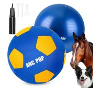 Anc Pop Herding Ball For Dogs Horse Ball & Cover 25 """" para caballos grandes con bomba manual para jugar azul y amarillo