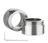 Ancable 2 adaptadores de termostato de radiador de latón niquelado, M30 x 1,5, adaptador para válvulas RA/RAV/RAVL, adaptador de termostato con llave hexagonal para válvulas de radiador Danfoss