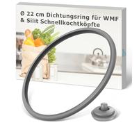 Ancable 22 cm olla a presión anillo de sellado y sello de señal de cocción para WMF, piezas de repuesto de silicona compatible con olla a presión WMF & Silit 3L-8.5L (6068559990 6093109502)