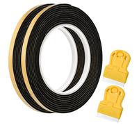 Ancable 3.3m de cinta selladora para campo de cocina con pequeño raspador, 2 piezas de 7mm x 2mm de cinta adhesiva para campo vitrocerámico