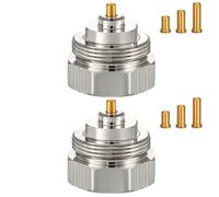 Ancable Adaptador de radiador M30 x 1,0 a M30 x 1,5 para válvulas Oventrop 1011445 - Válvula termostática rosca fina adaptador para termostato/válvula de calefacción (2 unidades)