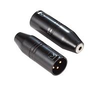 Ancable - Adaptador XLR a 3,5 mm para Rode, estéreo TRS Mini-Jack hembra 3 pines macho, de micrófono, convertidor audio videocámaras, grabadoras, mezcladoras, paquete 2 unidades