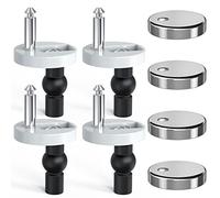 Ancable - Fijaciones de asiento de inodoro de liberación rápida, accesorios universales para asiento de inodoro de liberación rápida para agujeros ciegos de inodoro (paquete de 4)