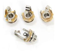 Ancable Paquete de 4 conectores hembra de entrada de guitarra de 6,35 mm TS mono con arandela y tuerca tipo soldadura