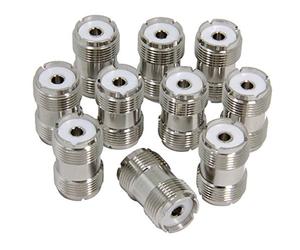 Ancable UHF PL-259 Hembra a UHF PL-259 Hembra Adaptador Coaxial Conector Acoplador Empalmador para Antena de Radio CB Ham 10Paquete