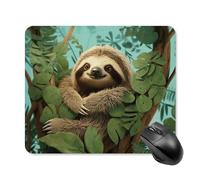 Anceky Alfombrilla de ratón con diseño de Perezoso Hug Tree, 25 x 30 cm de Grosor, con Bordes cosidos de Goma, Impermeable, Cuadrada, con un Bonito diseño para Juegos, Trabajo, Ordenador y Oficina.