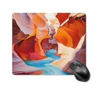 Anceky Alfombrilla de ratón Cuadrada para Juegos Antelope Canyon con Base de Goma Antideslizante de 18 x 22 cm