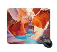 Anceky Alfombrilla de ratón Cuadrada para Juegos Antelope Canyon con Base de Goma Antideslizante de 20 x 25 cm