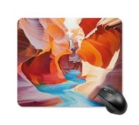 Anceky Alfombrilla de ratón Cuadrada para Juegos Antelope Canyon con Base de Goma Antideslizante de 25 x 30 cm