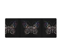 Anceky Alfombrilla de ratón Extragrande con diseño de Mariposas científicas para Ordenador, Consola, Oficina, Juegos y Sala de Estudio, de 30 x 80 cm.