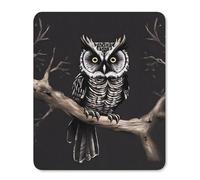 Anceky Alfombrilla de ratón Late Night Owl, Bordes cosidos, Impermeable, versión Vertical, con Bonito diseño para Juegos, Trabajo, Ordenador y Oficina, 25 x 30 cm