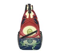 Anceky Arquitectura psicodélica, arcos Bolso cruzado en el pecho en diagonal para hombre y mujer, bolso cruzado de hombro, bolso de viaje informal de moda, mochila tipo bandolera