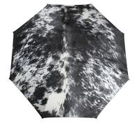 Anceky Black and White Cowhide Print Bumble Bees Yellow Honeycomb Fully Automatic Umbrella Windproof, UV BlockingWater Repellent, Compact Design for Travel, Stylish Gift for All Occasions