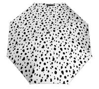 Anceky Black and White Dalmatian Print Bumble Bees Yellow Honeycomb Fully Automatic Umbrella Windproof, UV BlockingWater Repellent, Compact Design for Travel, Stylish Gift for All Occasions