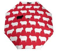 Anceky Black Sheep Sweater Pattern Fully Automatic Umbrella Windproof, UV BlockingWater Repellent, Compact Design for Travel, Stylish Gift for All Occasions