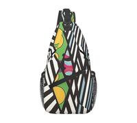Anceky Bolso cruzado en forma de triángulo geométrico para hombre y mujer, bandolera de hombro, informal, de viaje, tipo mochila tipo bandolera