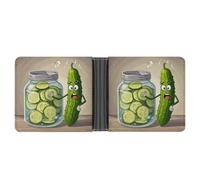 Anceky Bonita Cartera de Kimchi con Clip para Billetes, de Cuero, Plegable, Delgada, para Tarjetas de crédito, para Hombre.