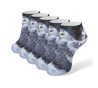 Anceky Calcetines Arctic Owl, invisibles, de corte bajo, antideslizantes, deportivos, casuales, unisex.
