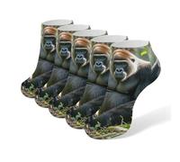 Anceky Calcetines Gorilla on The Ground, invisibles, de corte bajo, antideslizantes, deportivos, casuales, unisex.