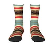 Anceky Calcetines hasta la pantorrilla, calcetines casuales por encima del tobillo con la bandera de Puerto Rico, calcetines Crew para hombres y mujeres, transpirables y acolchados para deportes.