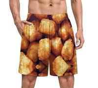 Anceky Calzoncillos bóxer de satén Tater Tot para Hombre, Ropa Interior para Dormir con Tacto de Seda