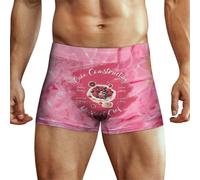 Anceky Calzoncillos bóxer para Hombre con Textura de Crema Rosa, diseño de Chef de postres, Ropa Interior Estampada, bóxer elástico Suave