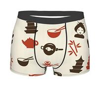 Anceky Calzoncillos Tipo bóxer para Hombre, Ropa Interior Transpirable, Bolsa cómoda, Cultura Japonesa, Japón
