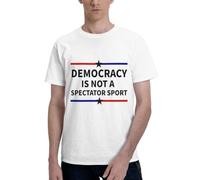 Anceky Camiseta de algodón con Cuello Redondo Democracy isA Spectator para Hombre y Mujer