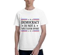 Anceky Camiseta de algodón con Cuello Redondo Democracy isA Spectator para Hombre y Mujer