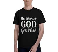 Anceky Camiseta de algodón con Cuello Redondo para Hombre y Mujer No Worries, God-Got Me