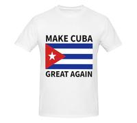 Anceky Camiseta Hagamos Cuba Grande Otra Vez de Algodón con Cuello Redondo para Hombre y Mujer