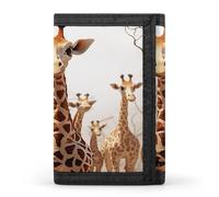 Anceky Cartera con diseño de Jirafas Divertidas y Bonitas, Bolsillo Frontal, Tarjetero Delgado, Elegante Cartera Triple para Hombres y Mujeres.