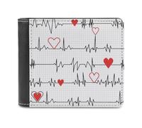 Anceky Cartera de Cuero de Moda de una Sola Cara con latidos de corazón Blanco de Calling Nurses