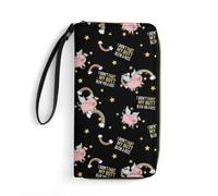 Anceky Cartera de Cuero para Hombre con diseño de Cerdito Adorable I Didn'T My Blew You A Kiss, Segura y Duradera, de Gran Capacidad, Ideal para Viajar.