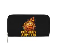 Anceky Cartera de Cuero sintético para Hombre y Mujer, Cartera para Tarjetas de crédito, Cartera Larga con Cremallera, diseño de Baloncesto, Nos odian Porque no Somos Nosotros