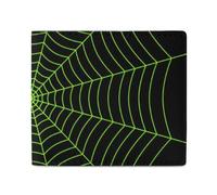 Anceky Cartera de Halloween de Gran Capacidad, compacta y práctica, con diseño de telaraña Verde neón y Negro.