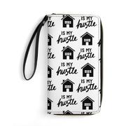 Anceky Cartera de Piel sintética para Mujer con el Tema Real Estate Is My Hustle, Gran Capacidad, Tarjetero y Monedero, Ideal para el día a día.