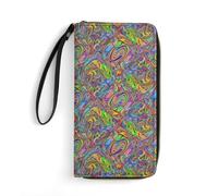 Anceky Cartera Impermeable de Alta Capacidad para Hombre, Segura y Duradera, Ideal para Viajes, con diseño psicodélico, alucinante, Colorido y Surrealista.
