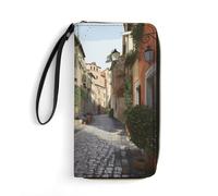 Anceky Carteras de Mujer Street of Italy Cartera de Cuero para Mujer Cartera Fina con Bolsillo con Cremallera Tarjetero