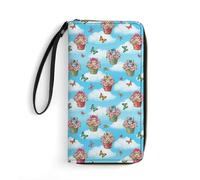 Anceky Carteras de Piel Estampadas con Gatitos de Garden Wonder para Hombre y Mujer, Resistentes al Agua, con Gran Capacidad para Uso Diario.
