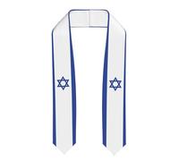 Anceky Estola, bufanda, chal o faja con la bandera de Israel para graduación, para hombres y mujeres.