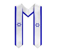 Anceky Estola, bufanda, chal o faja con la bandera de Israel para graduación, para hombres y mujeres.