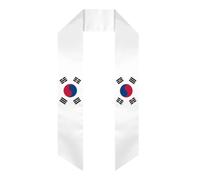 Anceky Estola/bufanda con la bandera de Corea del Sur para graduación, ideal para el día de la graduación.