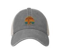 Anceky Gorra de béisbol de Malla Estilo Camionero para Adultos, Color Negro, con diseño de monjes de Walk for Peace y Perro Aloka