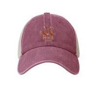 Anceky Gorra de béisbol de Malla Estilo Camionero para Adultos, Color Negro, con diseño de monjes de Walk for Peace y Perro Aloka