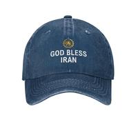 Anceky Gorra de béisbol desgastada Lavada con el Lema Dios Bendiga a Irán y Dios Bendiga a Ali Khamenei.