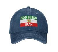 Anceky Gorra de béisbol desgastada Lavada con el Lema Dios Bendiga a Irán y Dios Bendiga a Ali Khamenei.