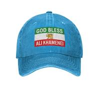 Anceky Gorra de béisbol desgastada Lavada con la Frase Dios Bendiga a Alí Jamenei y Dios Bendiga a Irán.