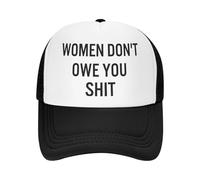 Anceky Gorra de béisbol Estilo Camionero de Malla con la Frase Women Don't Owe You Shit Hats